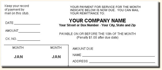 YOUR PAYMENT FOR SERVICE FOR THE MONTH INDICATE BELOW IS NOW DUE.  YOU CAN MAIL YOUR REMITTANCE TO: